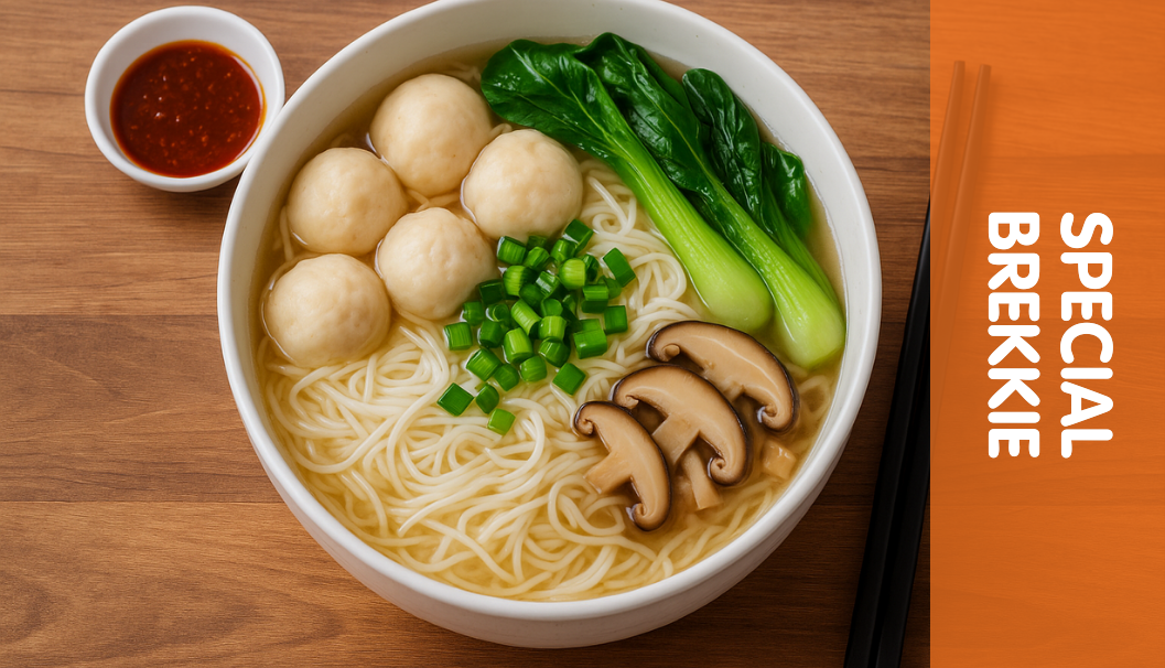 Special Brekkie: HK Fishball Rice Vermicelli Soup
