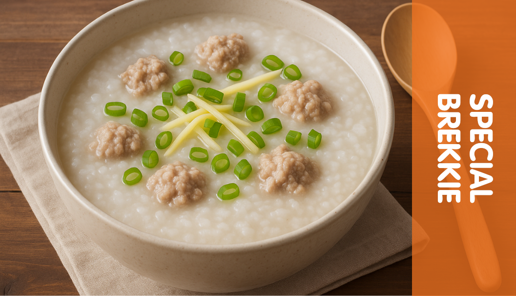 Special Brekkie: Congee with Pork Mince