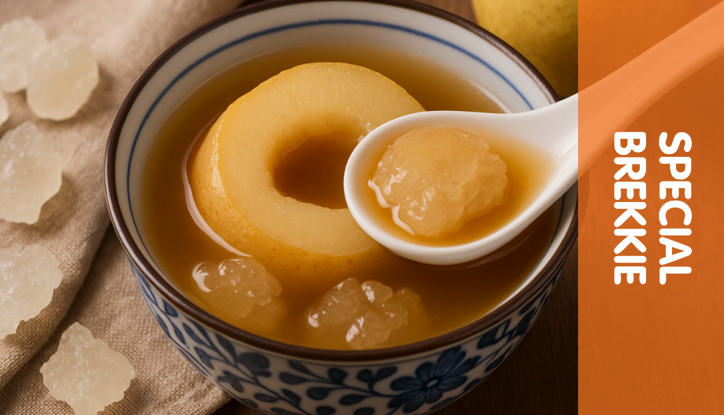 Special Brekkie: Stewed Pear with Rock Sugar