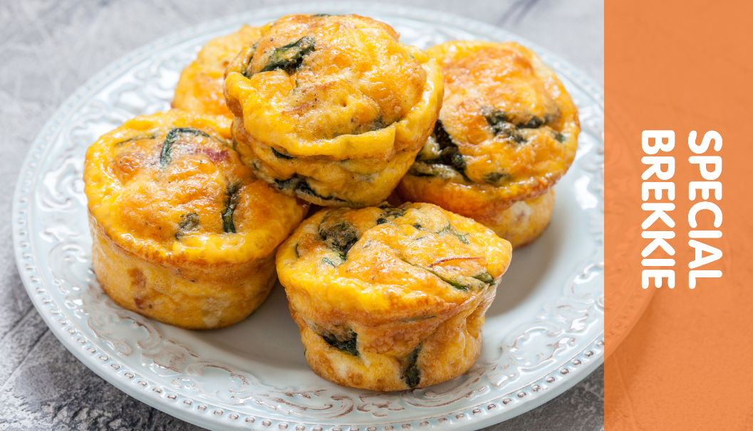 Special Breakkie: Egg, Spinach and Feta Muffin